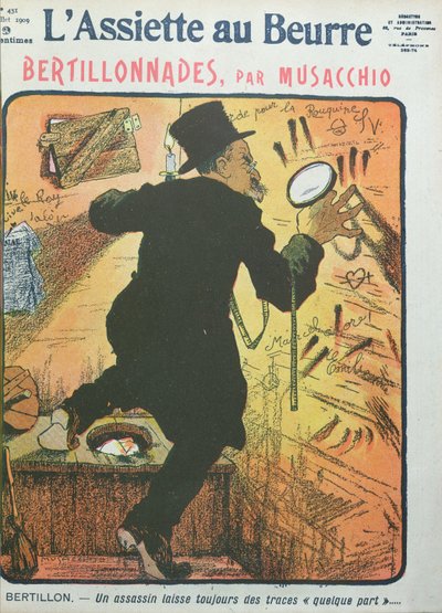 Caricatura del dottor Alphonse Bertillon da 